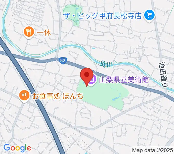 山梨県立美術館の地図