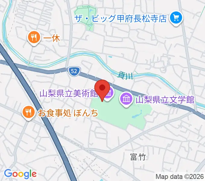 山梨県立美術館の地図