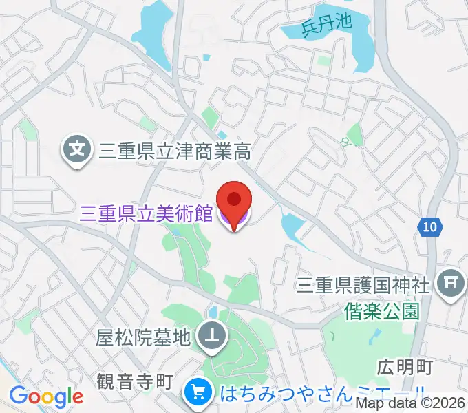 三重県立美術館の地図