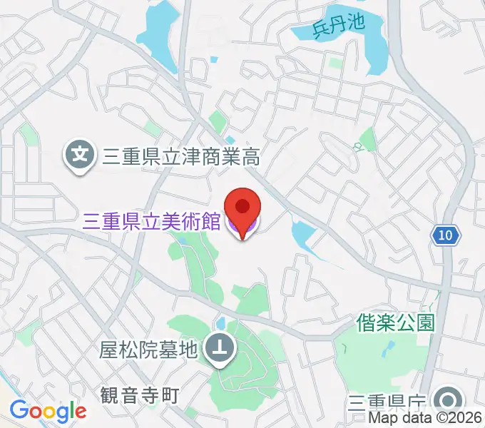 三重県立美術館の地図