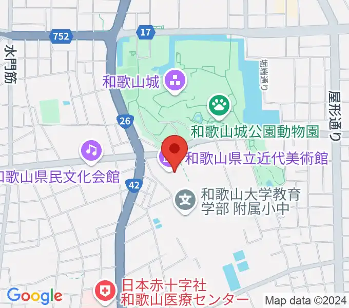 和歌山県立近代美術館の地図