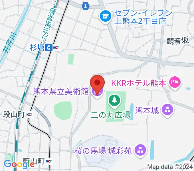 熊本県立美術館の地図