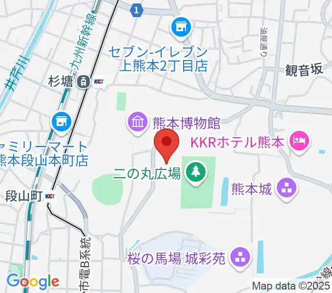 熊本県立美術館の地図