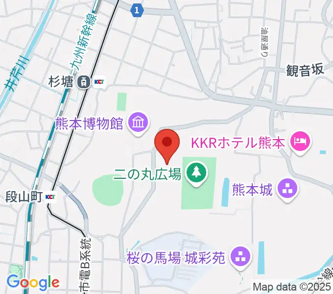 熊本県立美術館の地図