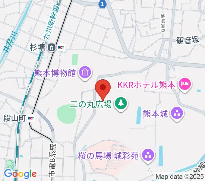 熊本県立美術館の地図