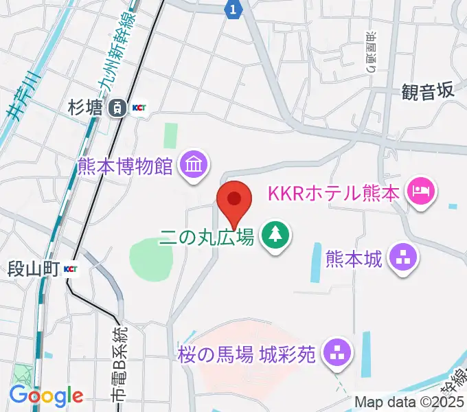 熊本県立美術館の地図