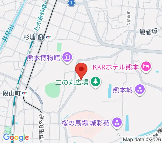 熊本県立美術館の地図