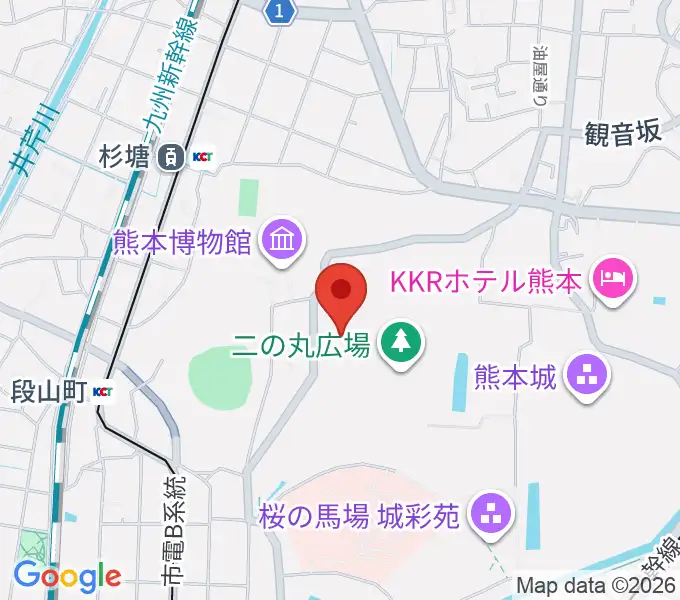 熊本県立美術館の地図