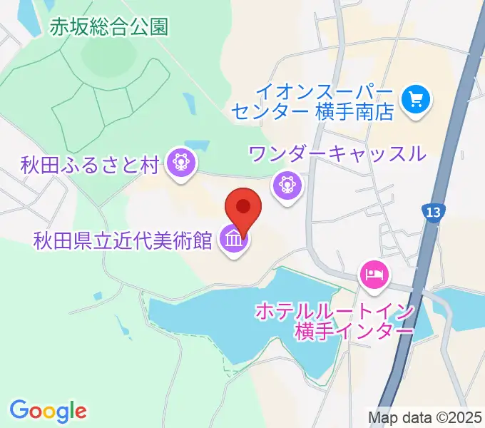 秋田県立近代美術館の地図