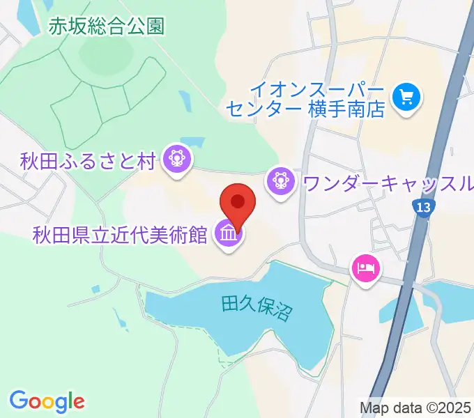 秋田県立近代美術館の地図