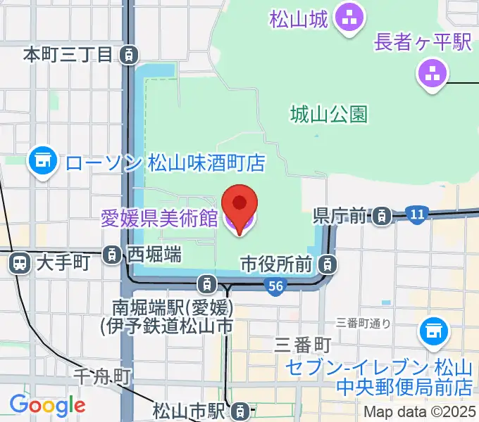 愛媛県美術館の地図