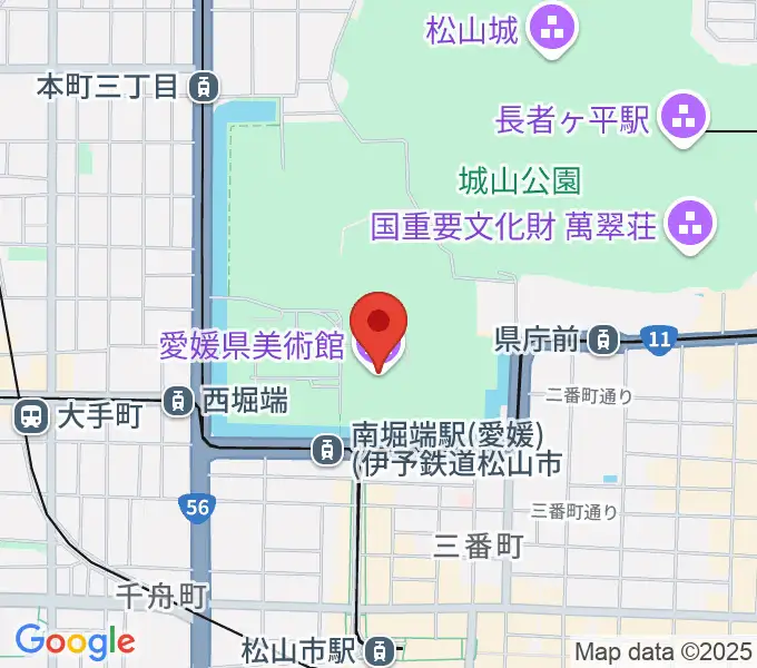 愛媛県美術館の地図
