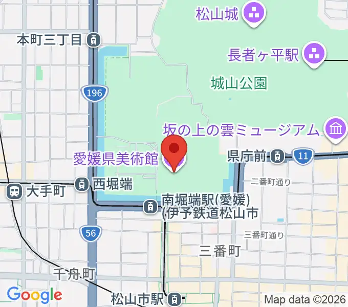 愛媛県美術館の地図