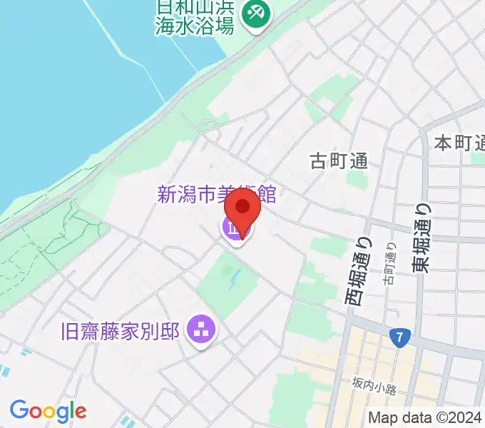 新潟市美術館の地図