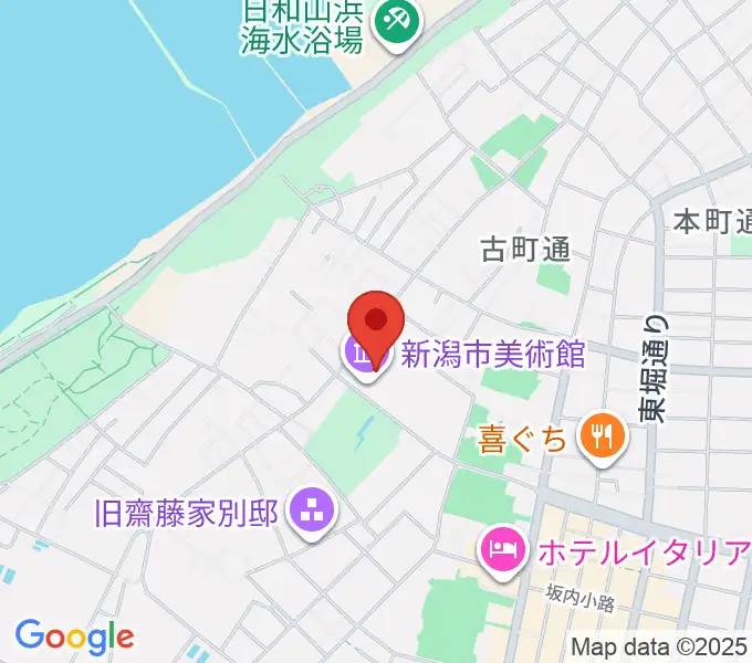 新潟市美術館の地図