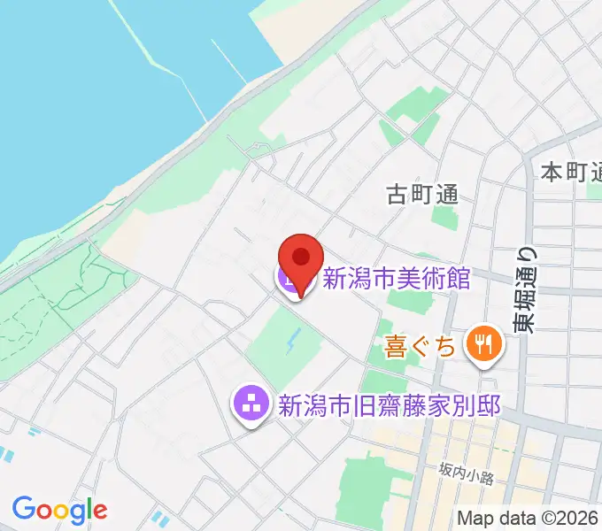 新潟市美術館の地図