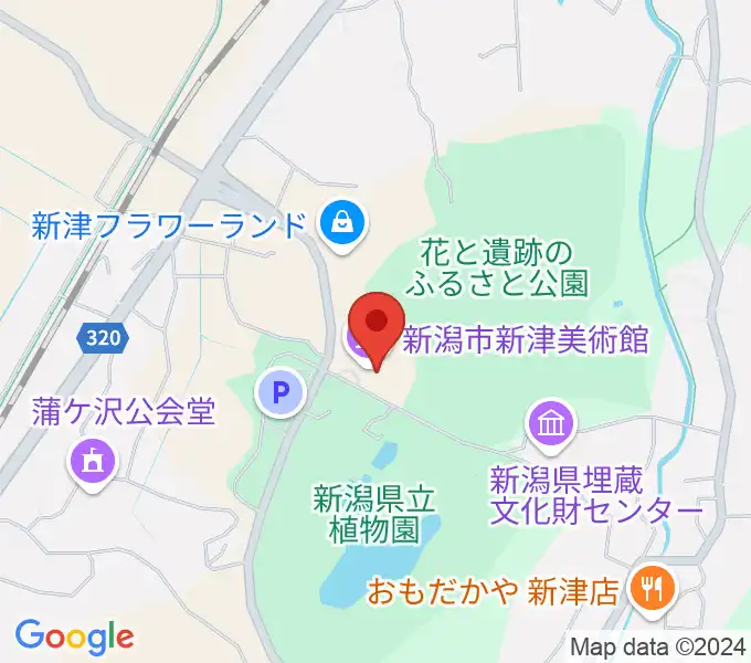 新潟市新津美術館の地図