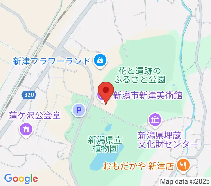 新潟市新津美術館の地図