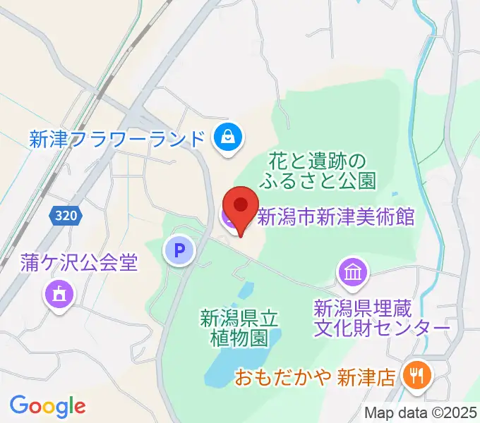 新潟市新津美術館の地図