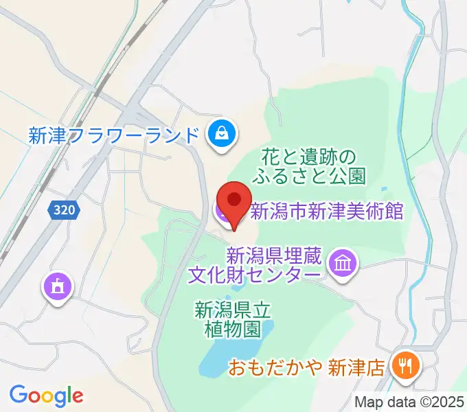 新潟市新津美術館の地図