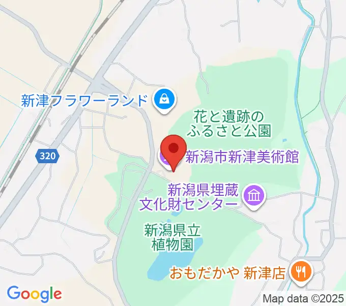 新潟市新津美術館の地図