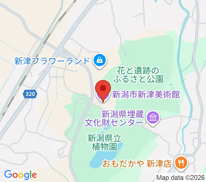 新潟市新津美術館の地図