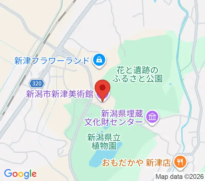 新潟市新津美術館の地図