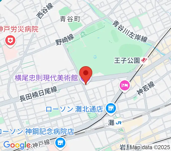 横尾忠則現代美術館の地図