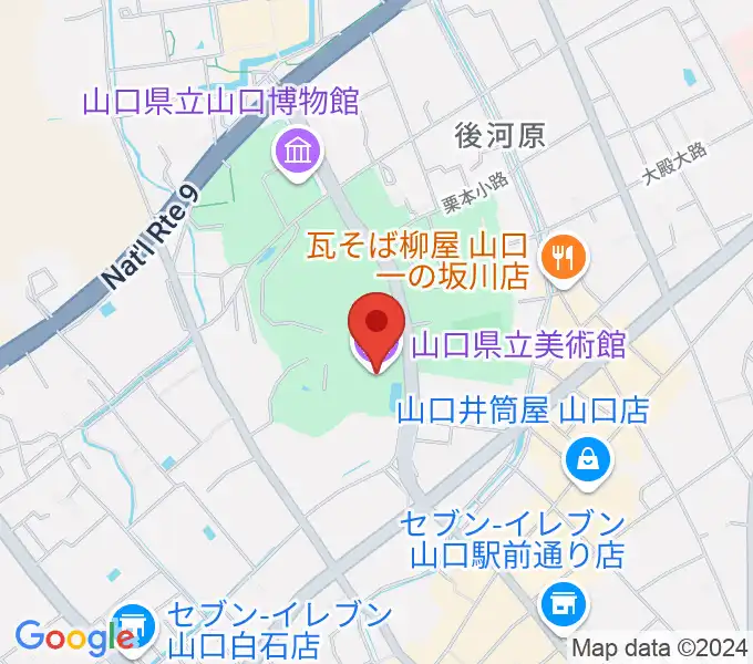 山口県立美術館の地図