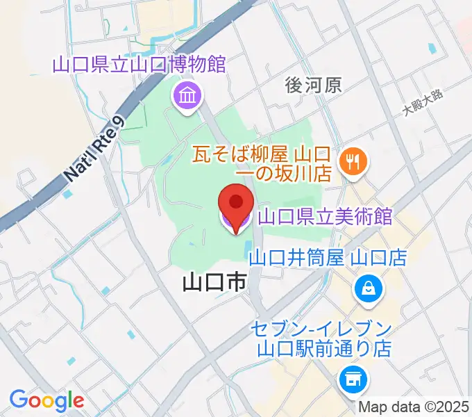 山口県立美術館の地図