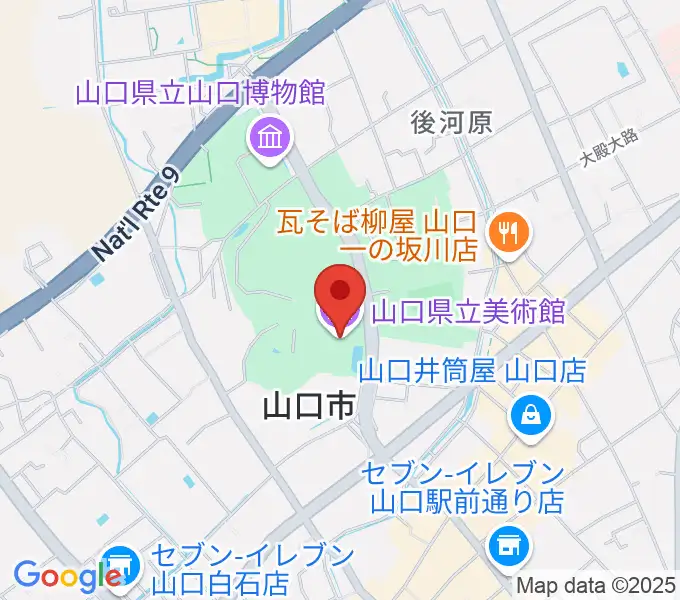 山口県立美術館の地図
