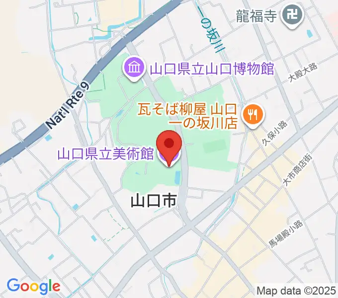 山口県立美術館の地図