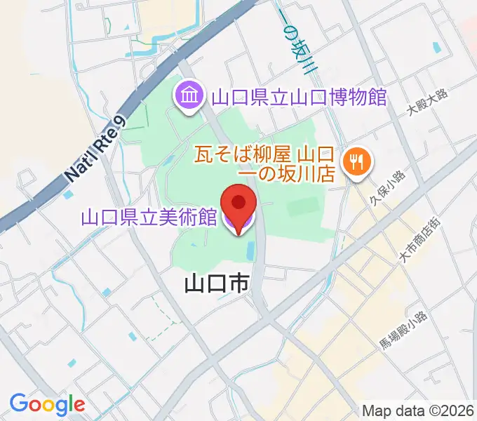 山口県立美術館の地図