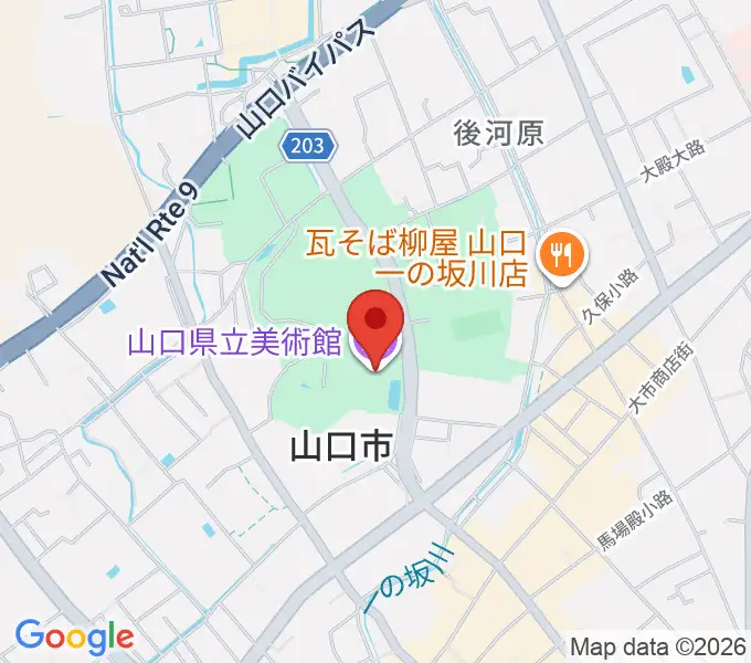 山口県立美術館の地図