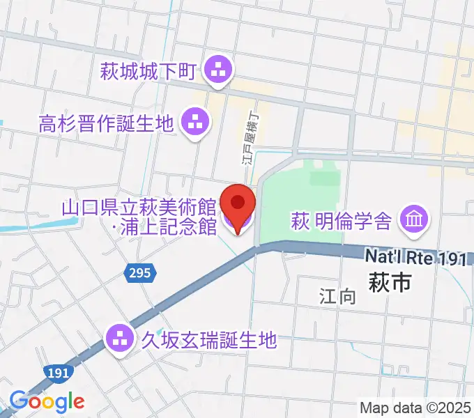 山口県立萩美術館・浦上記念館の地図