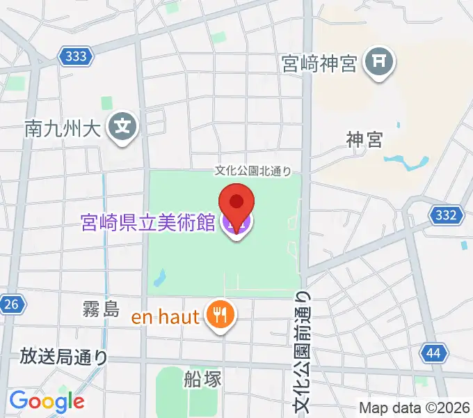 宮崎県立美術館の地図