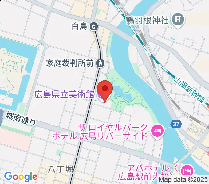 広島県立美術館の地図
