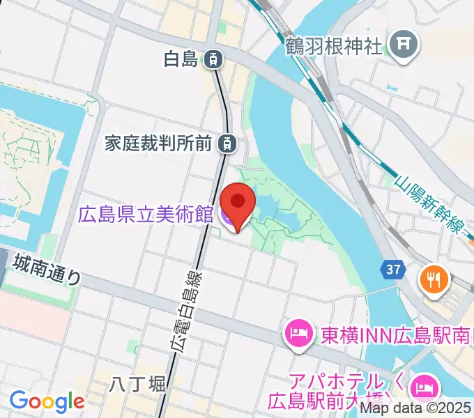 広島県立美術館の地図
