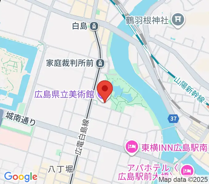 広島県立美術館の地図