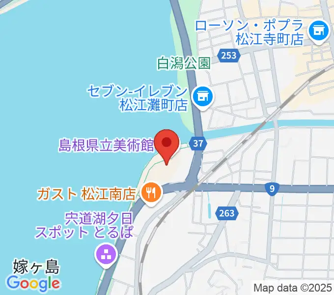 島根県立美術館の地図