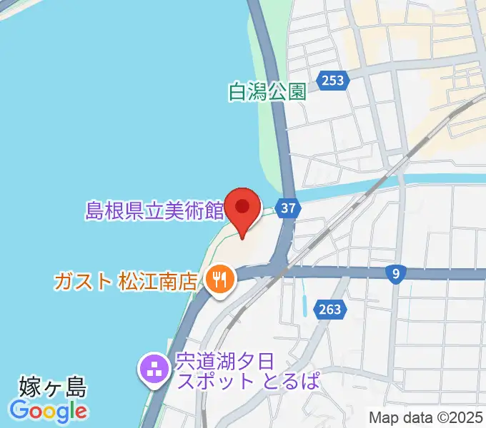 島根県立美術館の地図