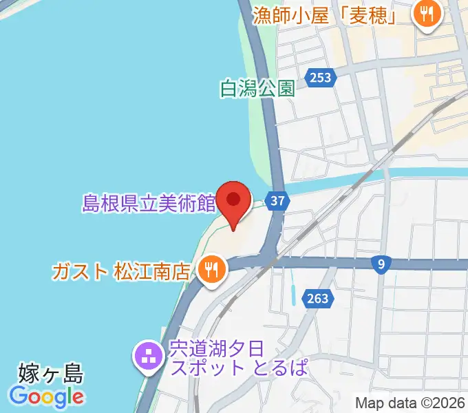 島根県立美術館の地図