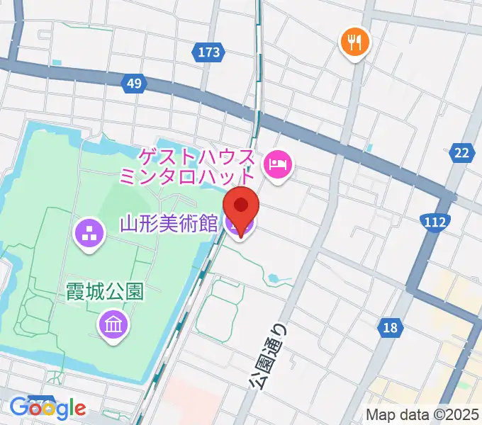 山形美術館の地図