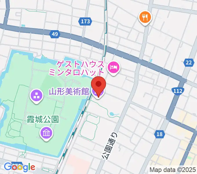 山形美術館の地図