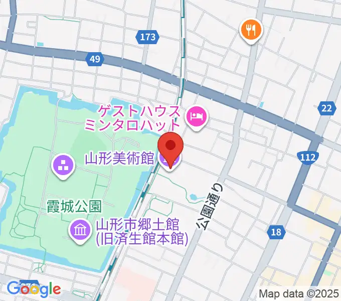 山形美術館の地図