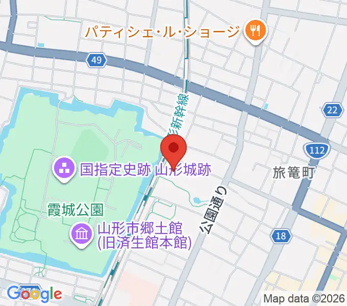 山形美術館の地図