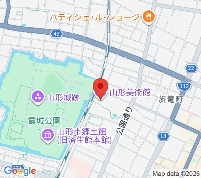 山形美術館の地図
