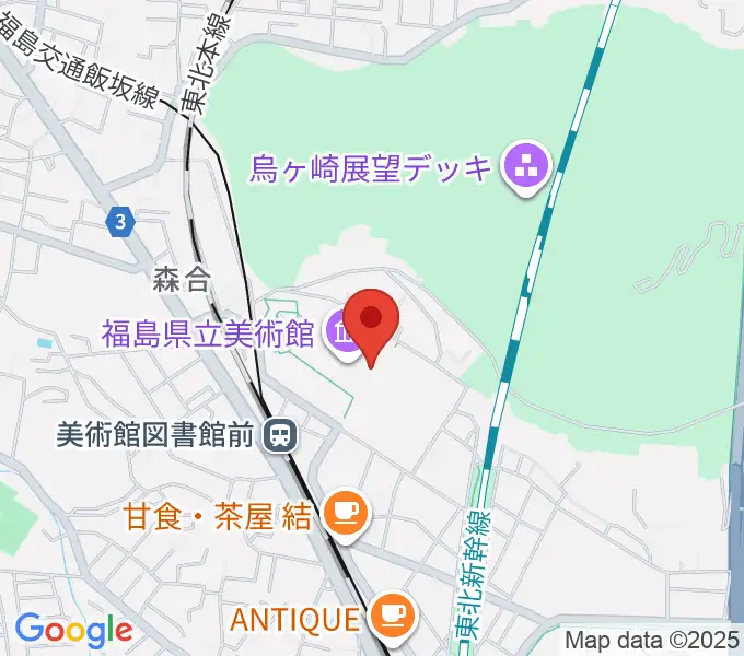 福島県立美術館の地図