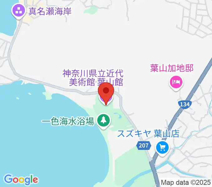 神奈川県立近代美術館 葉山の地図
