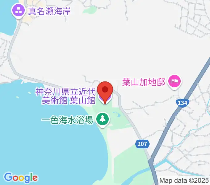 神奈川県立近代美術館 葉山の地図